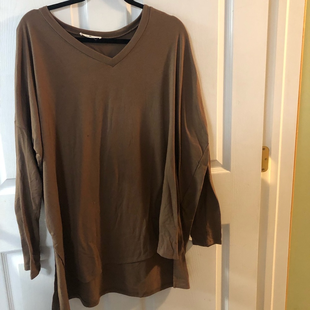 Brown long sleeve.